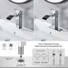 GENBONS Chrome Bathroom Faucet Waterfall Single Handle Bathroom Sink Faucet