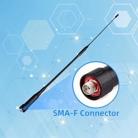 Ailunce HD1 SMA-F Soft Antenna Dual Band 136-174/400-480MHz UHF/VHF Antenna Compatible with Walkie Talkie HD1 Radio (Pack of 1)