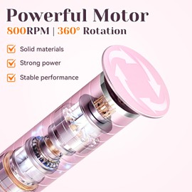 Electric Callus Remover for Feet, Adjustable Speed Foot Sander, Powerful Foot Grinder for Dead Skin, Pedicure Feet Care Tool with 60 PCS Sandpaper Disk, Electric Anti-Slip Foot File (Pink)