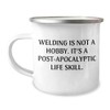 Welding Survival Gifts: Funny Post-Apocalyptic Life Skills Camping Mug for