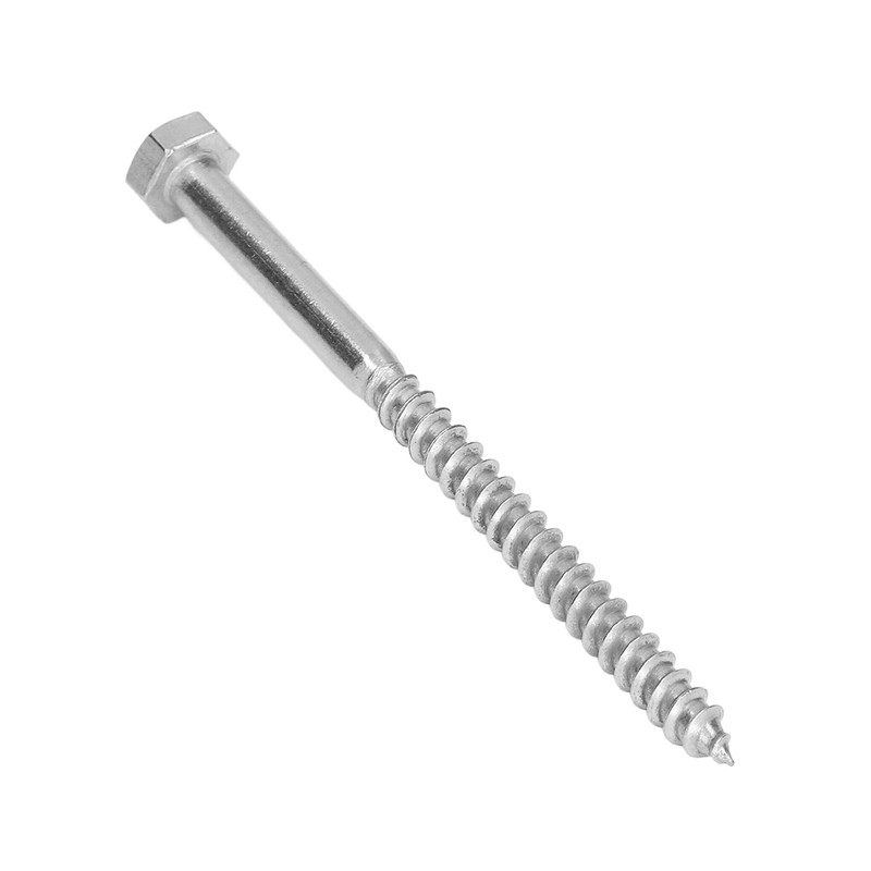 304 Stainless Steel Half Thread Bolt Wood Hex Lag Screws