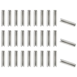 PATIKIL Slotted Spring Pin, 50 Pcs 3/32" x 1/2" (2.7mm x 12mm) 304 Stainless Steel Split Roll Pins Spring Dowel for Home Improvement Automotive Machine Repair, Silver
