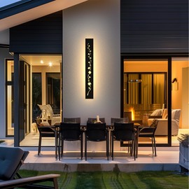 Modern Outdoor Wall Lights 23.62in Black Exterior Light Fixtures Modern Long Led Wall Sconce Ip65 Waterproof Wall Lamp 22W Porch Lights Outdoor 3000K Wall Light Fixtures for Villa Patio Garden Garage