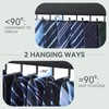 HOMEBROS Tie Rack Wall Mount, Wooden Closet Tie Hanger with