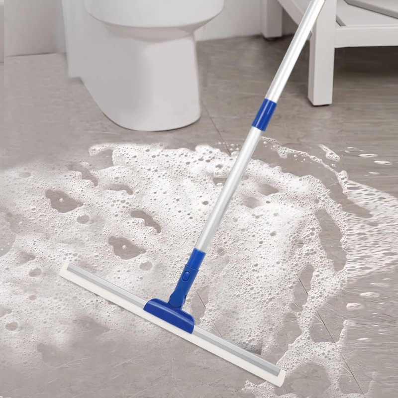 17" Magic Broom Squeegee Broom with 56" Adjustable Long Handle