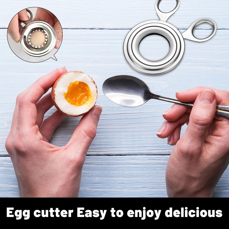 Egg Topper ｆor Boiled Eggs,1 Pcs Boiled Egg Cutter,Boiled Egg