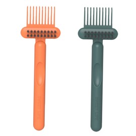 PACKOVE 2Pcs Hair Brush Cleaner Tool Set Comb Hair Remover Hollow Design for Easy Cleaning for Home and Salon Use