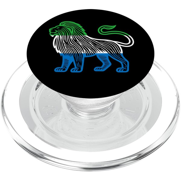 Sierra Leone Flag Lion PopSockets PopGrip for MagSafe