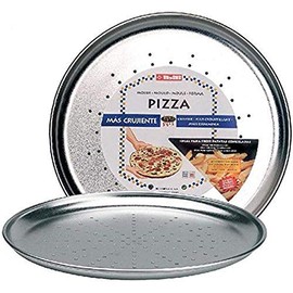 IBILI Pizza Mould Crispy 28 cm, Tinplate Silver, 28 x 28 x 2 cm