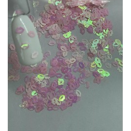 Kiss Valentine's Holographic Pink Kiss/ Lips Nail Glitter| 1 TSP | Nail Art & Acrylic