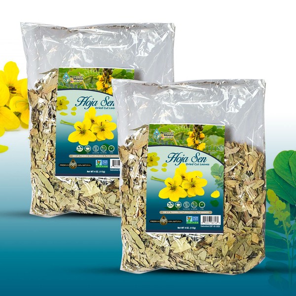 Tierra Naturaleza Hojas Sen Herbal Tea 8 oz-227g (2/4 oz)Dried Senna Leaves Tea