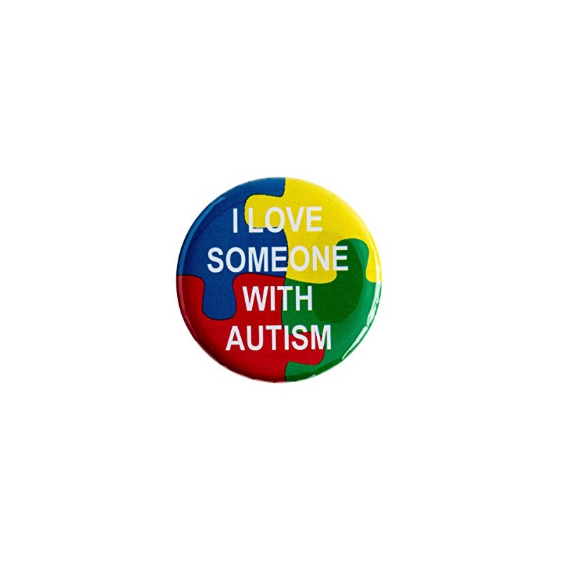 I Love Someone with Autism Button - Autism Awareness ADHD