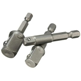 3 Pcs Set Magnetic Hexagon Socket, 1/4 3/8 1/2 Hex Shank Magnetic Nut Setter Driver Length, 50mm