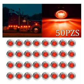 LOVLY 50pzs Plafones Led Cromado Para Camión Trailer Micro 24v 12v
