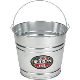 Behrens High Grade Steel 1214GS 14 Qt Silver Galvanized Steel Pail