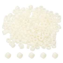 PATIKIL 4.2mm ID x 7mm OD x 4mm L Round Spacers Washers, 200 Pack ABS Plastic Plastic Standoff Gaskets for M4 Hardware Screws Bolts for 3D Printer Electrical Outlet, Beige