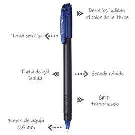 Pentel BLN415-C Bolígrafo Energel Bln415 0.5 mm Tinta Azul