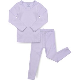 AVAUMA Baby Boys Girls Pajama Set Kids Toddler Snug fit Basic Cotton Sleepwear pjs for Daily (Light Purple-1 Large)