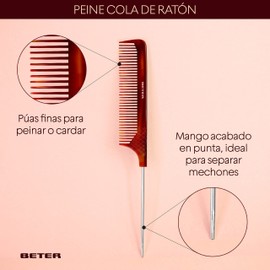 Beter - Mouse tail comb, ideal for folding, filling and separating strands for hair colouring.