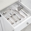 iDesign Expandable Cutlery Drawer Organizer –Linus Collection – Clear