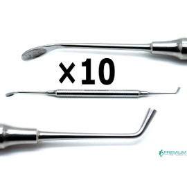 10 Pcs Dental Bone Spoon Grafting Plugger Surgical Impant Packer Perodontal Instrument