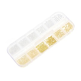 SAFIGLE Nail Art Steel Balls Assorted Colors Manicure Decoration DIY Nail Art Supply for Girls Women