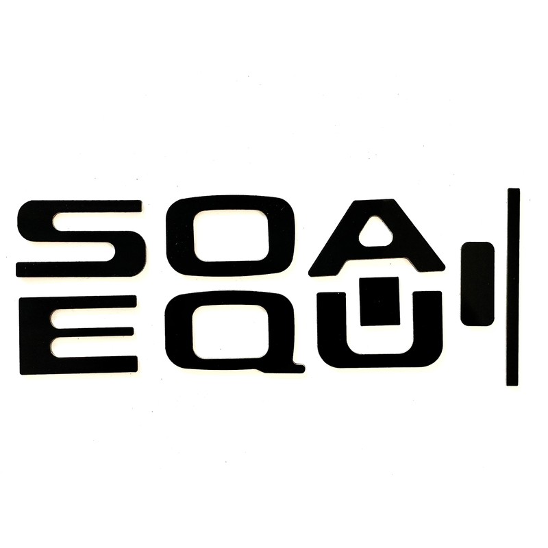 Matte Black Rear Bumper ABS Plastic Letters Compatible with Sequoia