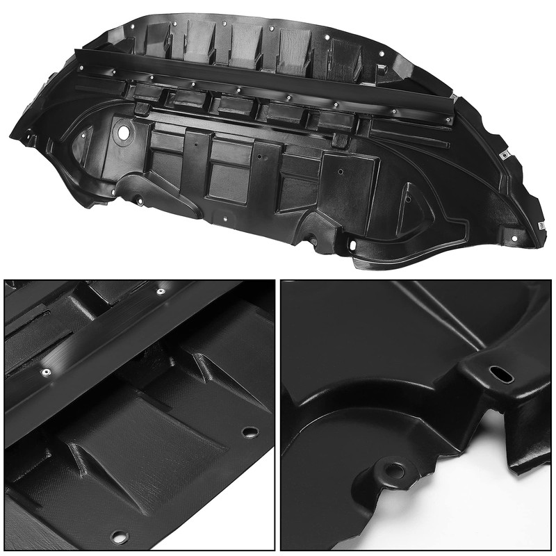 ECOTRIC Front Engine Splash Shield Compatible with 2013-2014 Ford Mustang