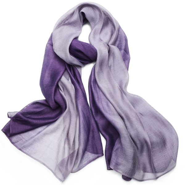 SNUG STAR Cotton Silk Scarf Elegant Soft Wraps Color Shade