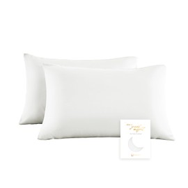 Townssilk Double-Sided 100% Pure Tencel Cushion Cover, High-End Cushion Cover, Suitable for Hair and Skin Health, 2-Piece, 40 x 40 cm, with Hidden Zip, Natural White