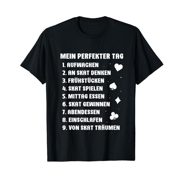 Mein Perfekter Tag - Skat Skate Player T-Shirt, black
