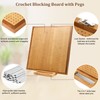 15.5" Foldable Crochet Blocking Board with 35 Stainless Steel Pegs