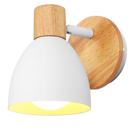 WOTTES Wall Lights, Vintage Wall Lamp, Modern Wall Lamp E27, Suitable for the Living Room, Kitchen, Bedroom, Hallway, Dining Room (White)