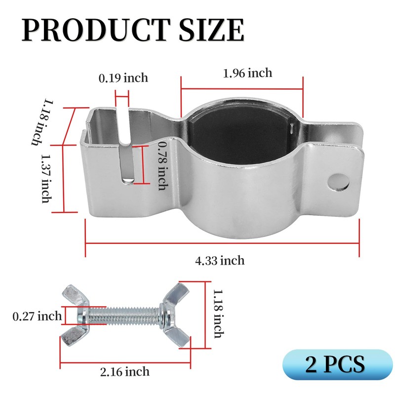 UOIENRT 2 Pack Pipe and Drape Clamps, 3 Way Extra