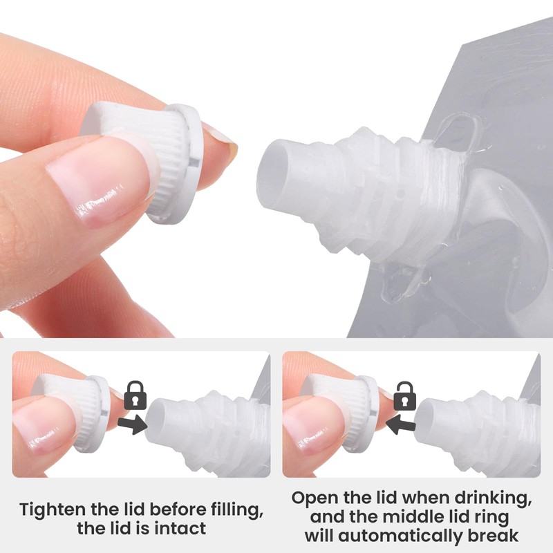 Muka 50 PCS 1.75 OZ Reusable Clear Side Spout Drink
