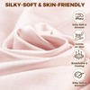 Satin Pillowcase with Zipper, Queen 20 x 26 Inch, Blush