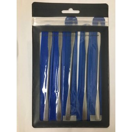 Wismee 5Pcs Makeup Spatula tool metal Set Professional Beauty Stainless Steel Cosmetics Mixer Long Metal Spatula Depotting Mixing Tool (#1)