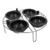 4x Large Egg Poacher Cups & Stainless Steel Rack, Durable