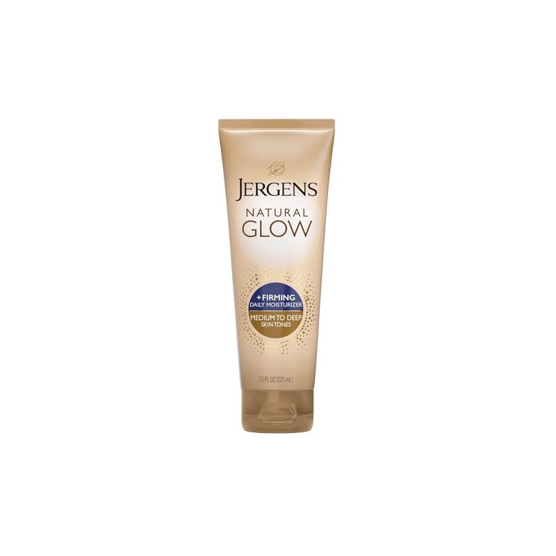 Jergens Natural Glow + reafirmante hidratante diario, Medium to Tan,