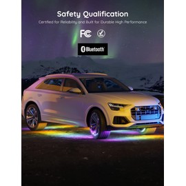 Govee Car Underglow Lights, 8 pcs RGBIC Under Car Lights with 16 Million Colors and 45 Scene Modes, Exterior Car Lights with App Control, 3 Music Modes LED Lights for Cars, SUVs, Trucks, DC 12-24V