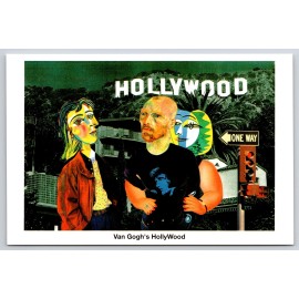 American Postcard Co Van Gogh's Hollywood Postcard Picasso Friends Elvis T-Shirt Stop Light Sign