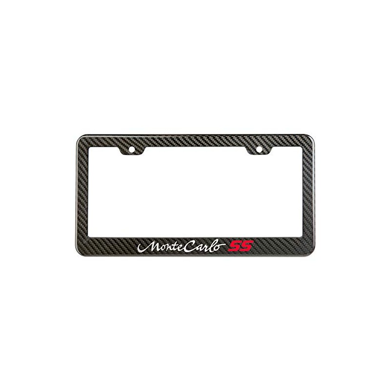 Monte Carlo SS Chevy License Plate Frame Carbon Fiber Look