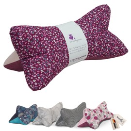 Leseknochen Nackenkissen Frühling bequem und waschbar! Handgestopft und genäht in Deutschland - Nutzbar als Nackenrolle Kissen Nackenrolle (Oma Pink)
