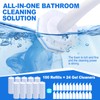 Actmuen 100pcs Disposable Toilet Brush Replacement Head,Bathroom Cleaning,Disposable Bowl Cleaners