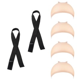 Snwprin HD Transparent Wig Cap for Lace Front Wig 2Pcs Wig Edge Elastic Band for Lace Front Edge Wrap to Lay Edges for Women Men 4Pcs