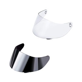 GDM Venom Motorcycle Helmet Full Face (Gloss White - Chrome & Clear Shields, Small)