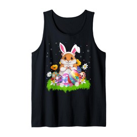 Hamster Easter Egg Hunt Bunny Ear Hamster Easter Sunday Tank Top