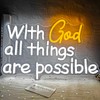 Vveikea With God All Things Are Possible Neon Sign God