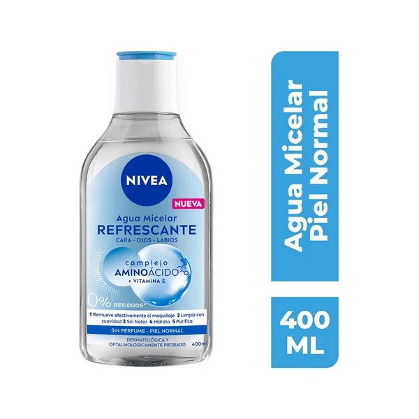 Agua Micelar Nivea Piel Normal Complejo Aminoácido 400 Ml