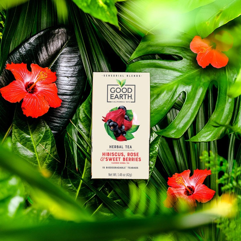 Good Earth Sensorial Hibiscus, Rose & Sweet Berries Herbal Tea,